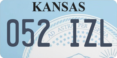 KS license plate 052IZL