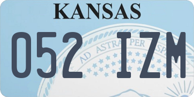 KS license plate 052IZM