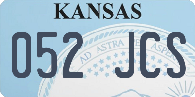 KS license plate 052JCS