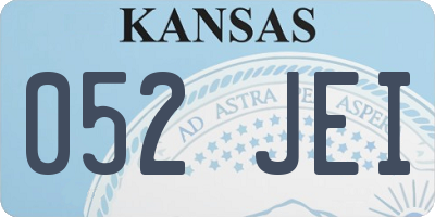 KS license plate 052JEI