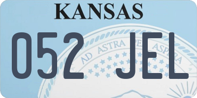 KS license plate 052JEL