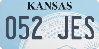 KS license plate 052JES