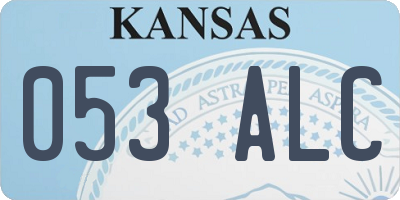 KS license plate 053ALC