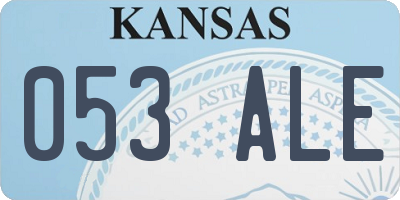 KS license plate 053ALE