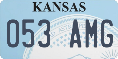 KS license plate 053AMG