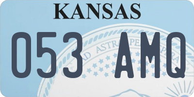KS license plate 053AMQ