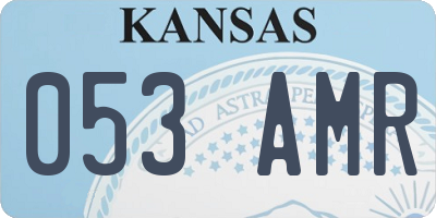 KS license plate 053AMR