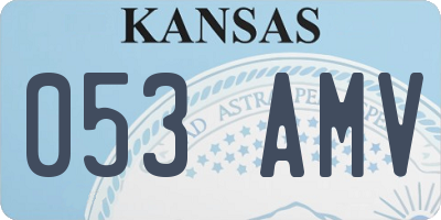 KS license plate 053AMV