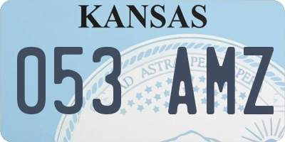 KS license plate 053AMZ