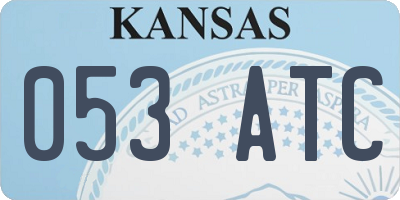 KS license plate 053ATC