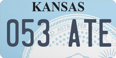 KS license plate 053ATE