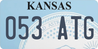 KS license plate 053ATG