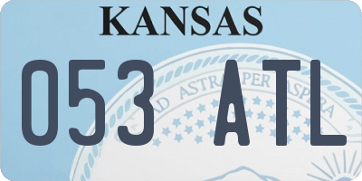 KS license plate 053ATL