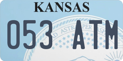 KS license plate 053ATM