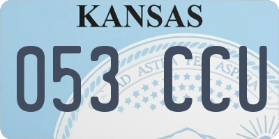 KS license plate 053CCU