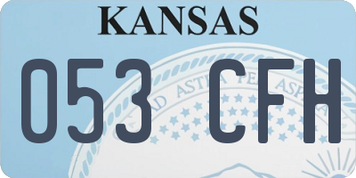 KS license plate 053CFH