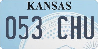 KS license plate 053CHU