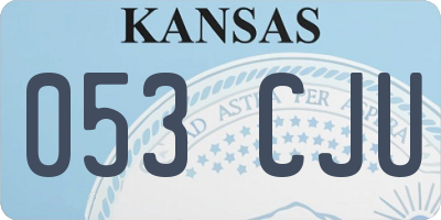 KS license plate 053CJU