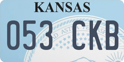 KS license plate 053CKB