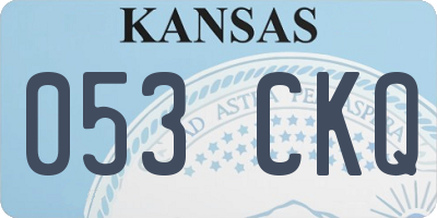 KS license plate 053CKQ
