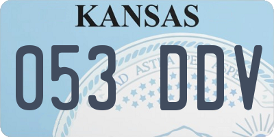 KS license plate 053DDV