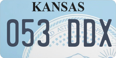KS license plate 053DDX