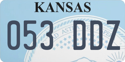 KS license plate 053DDZ