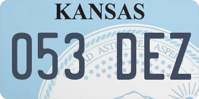 KS license plate 053DEZ
