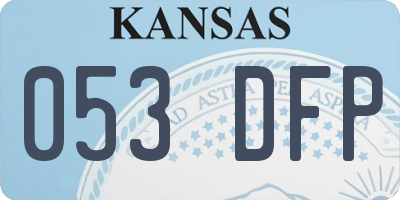 KS license plate 053DFP