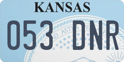 KS license plate 053DNR