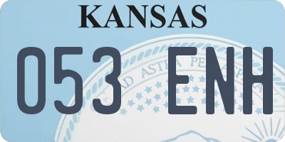 KS license plate 053ENH