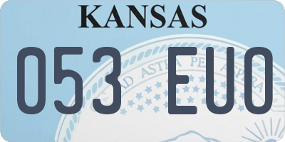 KS license plate 053EUO