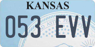 KS license plate 053EVV