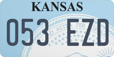 KS license plate 053EZD