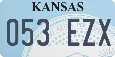 KS license plate 053EZX