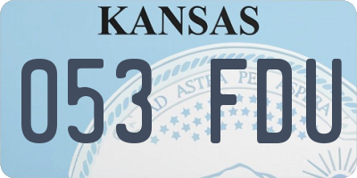 KS license plate 053FDU