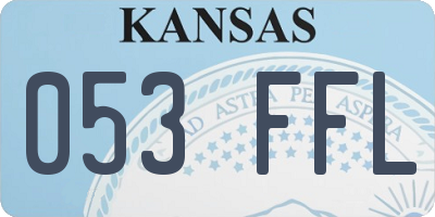 KS license plate 053FFL