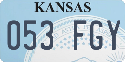 KS license plate 053FGY