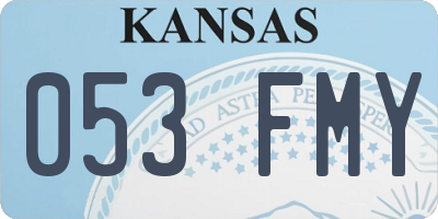 KS license plate 053FMY