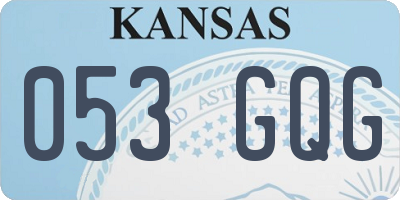 KS license plate 053GQG