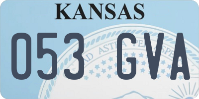KS license plate 053GVA