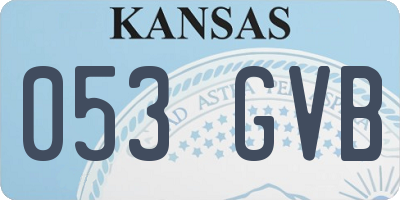 KS license plate 053GVB