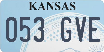 KS license plate 053GVE