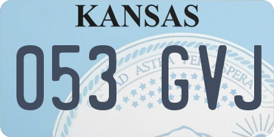 KS license plate 053GVJ