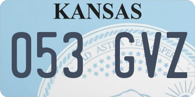 KS license plate 053GVZ