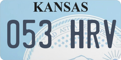 KS license plate 053HRV