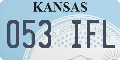 KS license plate 053IFL