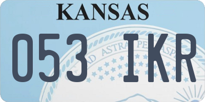 KS license plate 053IKR