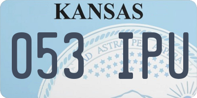KS license plate 053IPU