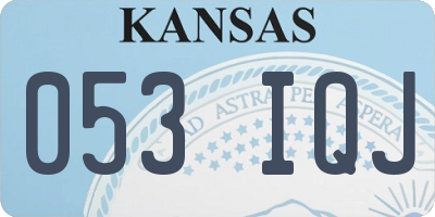 KS license plate 053IQJ